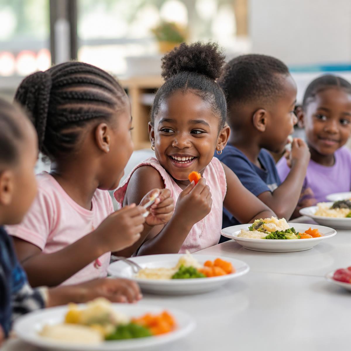 Freshly prepared balanced meals served to pre-schoolers